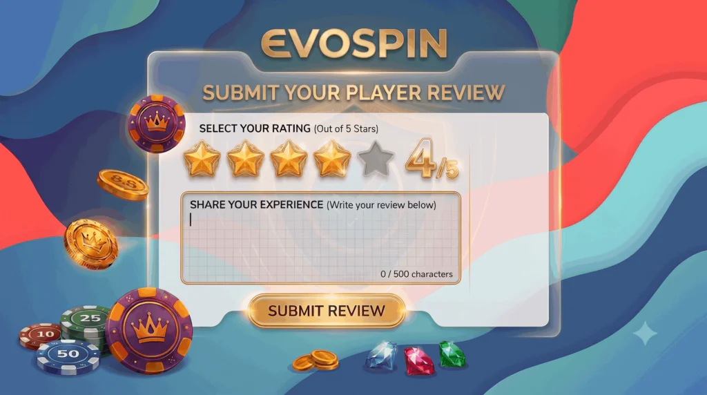 Stappenplan voor het indienen van een geverifieerde review bij Evospin Casino